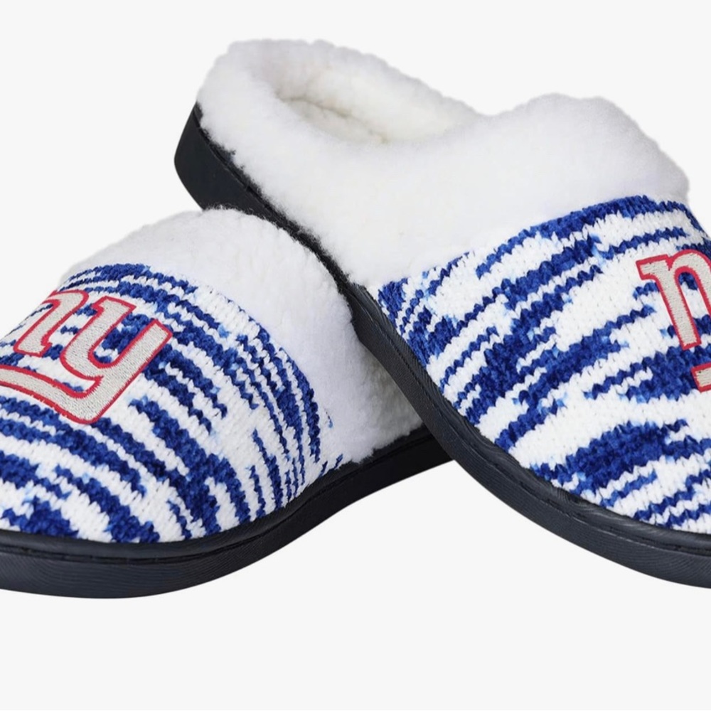 Nwt NFL Sherpa Lined Colorblend Cup Sole Slippers (nov61)